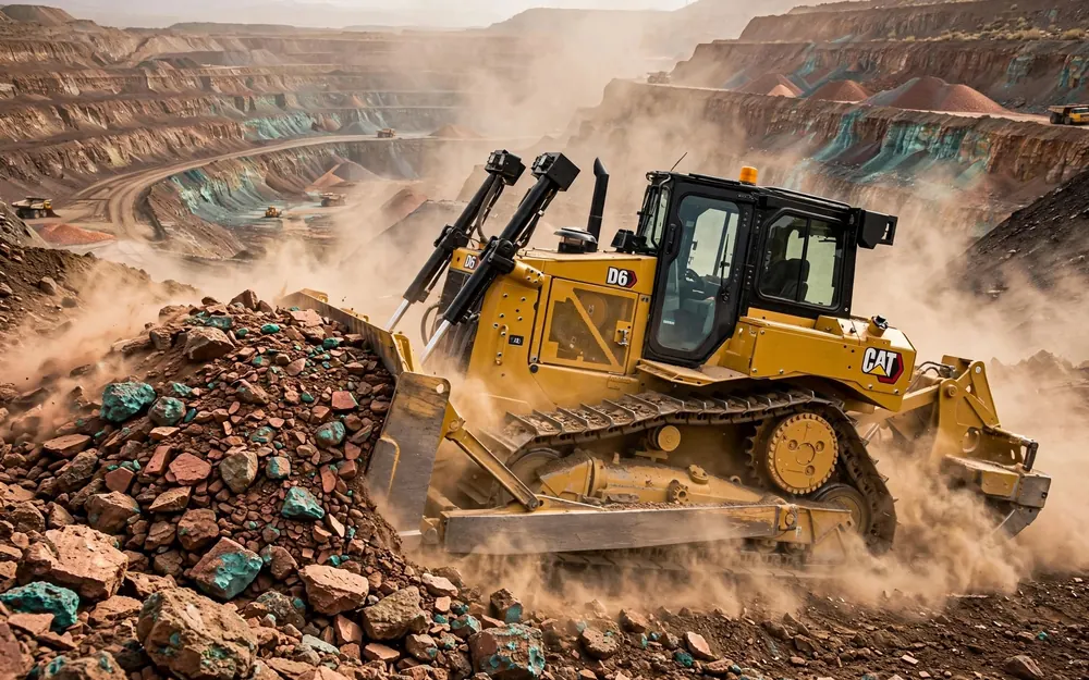 Caterpillar, bulldozers et niveleuses