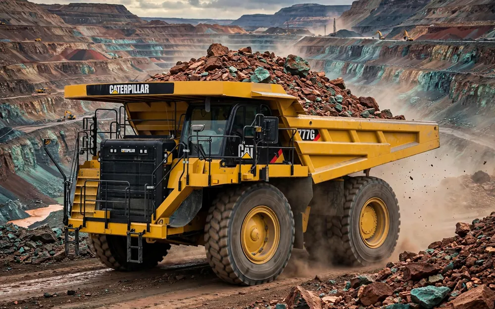 Caterpillar, dumpers et camions de mine
